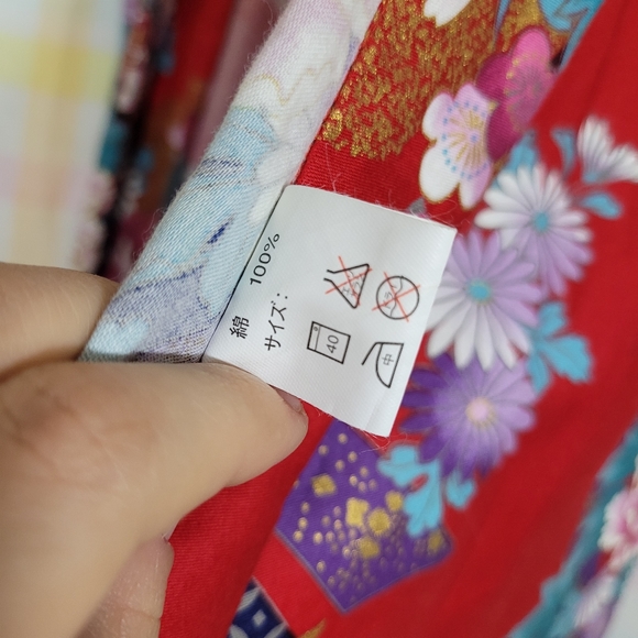 Vintage authentic Japanese Kimono traditional style cotton oriental house coat - Picture 8 of 8